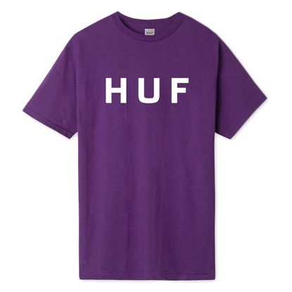 HUF ESSENTIALS BOX LOGO S/S GRAPE L