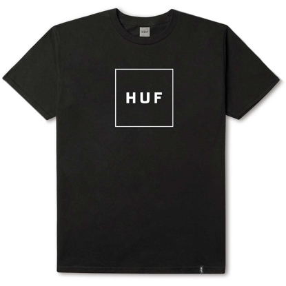 HUF ESSENTIALS BOX LOGO S/S BLK S