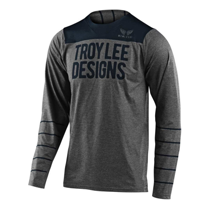 TROY LEE DESIGNS SKYLINE L/S PINSTRIPE HEATHER GRAY/NAVY M