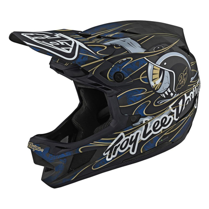 TROY LEE DESIGNS D4 CARBON MIPS EYEBALL BLUE YELLOW M