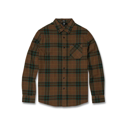 VOLCOM CADEN PLAID L/S MUD S