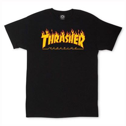 THRASHER MAGAZINE FLAME T-SHIRT BLACK XXL