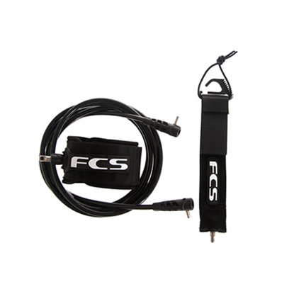 FCS 9' REGULAR LONGBOARD 7MM ANKLE LEASH BLK COAX 9