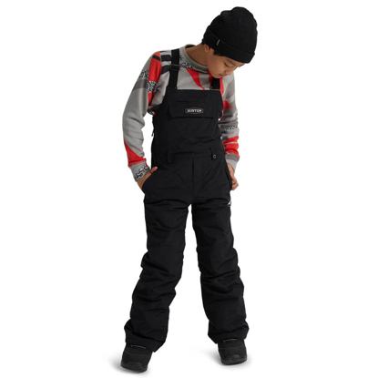 BURTON SKYLAR BIB KID TRUE BLK XS