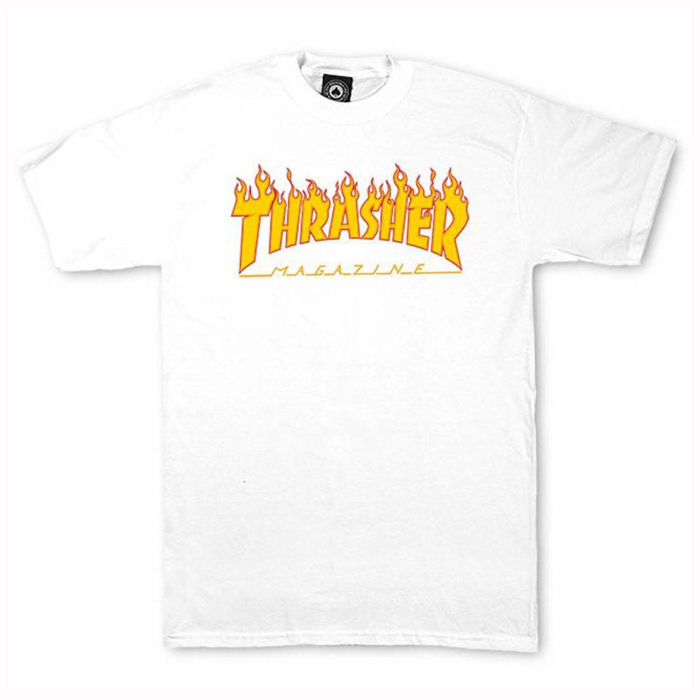 THRASHER MAGAZINE FLAME T-SHIRT WHITE XL