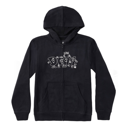 DC PARTY TIME ZIP HOODIE KID BLK 10/S