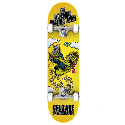 CRUZADE SKATEBOARDS THE INCREDIBLE FARTING MAN 8.25" COMPLETE ASSORTED 8.25"X31.85"