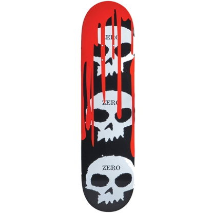 ZERO 3 SKULL BLOOD 2 DYED VENEERS TOP MID BLACK/WHITE/RED 8 DECK BLACK/WHITE/RED 8.0