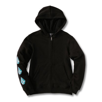 VOLCOM ICONIC STONE ZIP HOODIE KID BLACK M