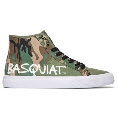 DC BASQUIAT MANUAL HI BLACK/MILITARY CAMO 10
