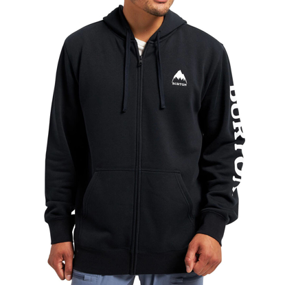 BURTON ELITE ZIP HOODIE TRUE BLACK L