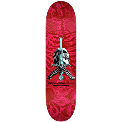 POWELL SKULL AND SWORD PINK RED 8.5 PINK RED 8.5"