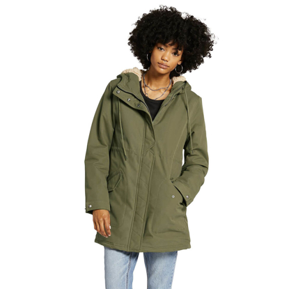 VOLCOM LESS IS MORE 5K PARKA W ARMY GREEN COMBO M