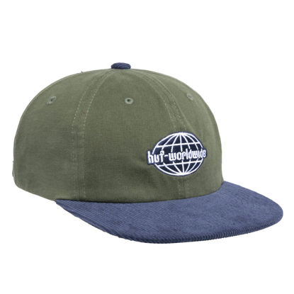 HUF GLOBAL CORDUROY 6 PANEL HAT BASIL UNI