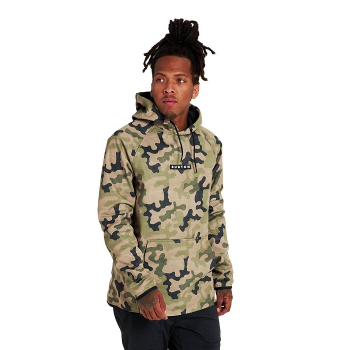 BURTON CROWN WPF HOODIE MRT OLIVE TERRA CAMO L