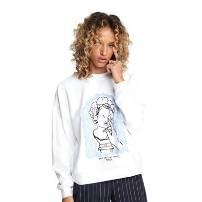 RVCA RENAISSANCE CREW W VINTAGE WHITE S