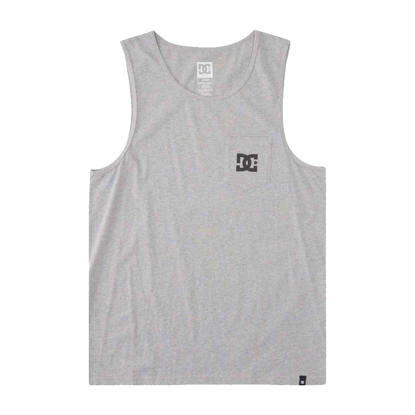 DC DC STAR POCKET TANK TOP HEATHER GREY S
