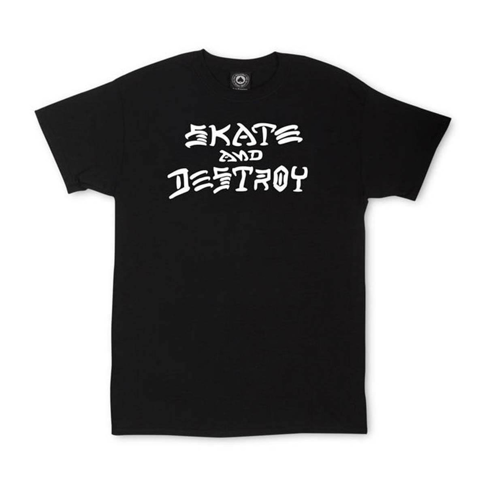 THRASHER MAGAZINE SKATE AND DESTROY T-SHIRT BLACK M