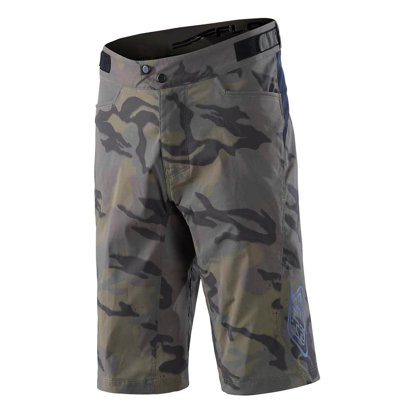 TROY LEE DESIGNS FLOWLINE SHORT NO LINER SPRAY CAMO ARMY 32