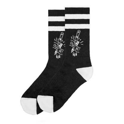 AMERICAN SOCKS OUCH! MID BLACK/WHITE UNI