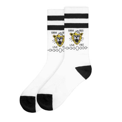 AMERICAN SOCKS BORN WILD MID WHITE UNI
