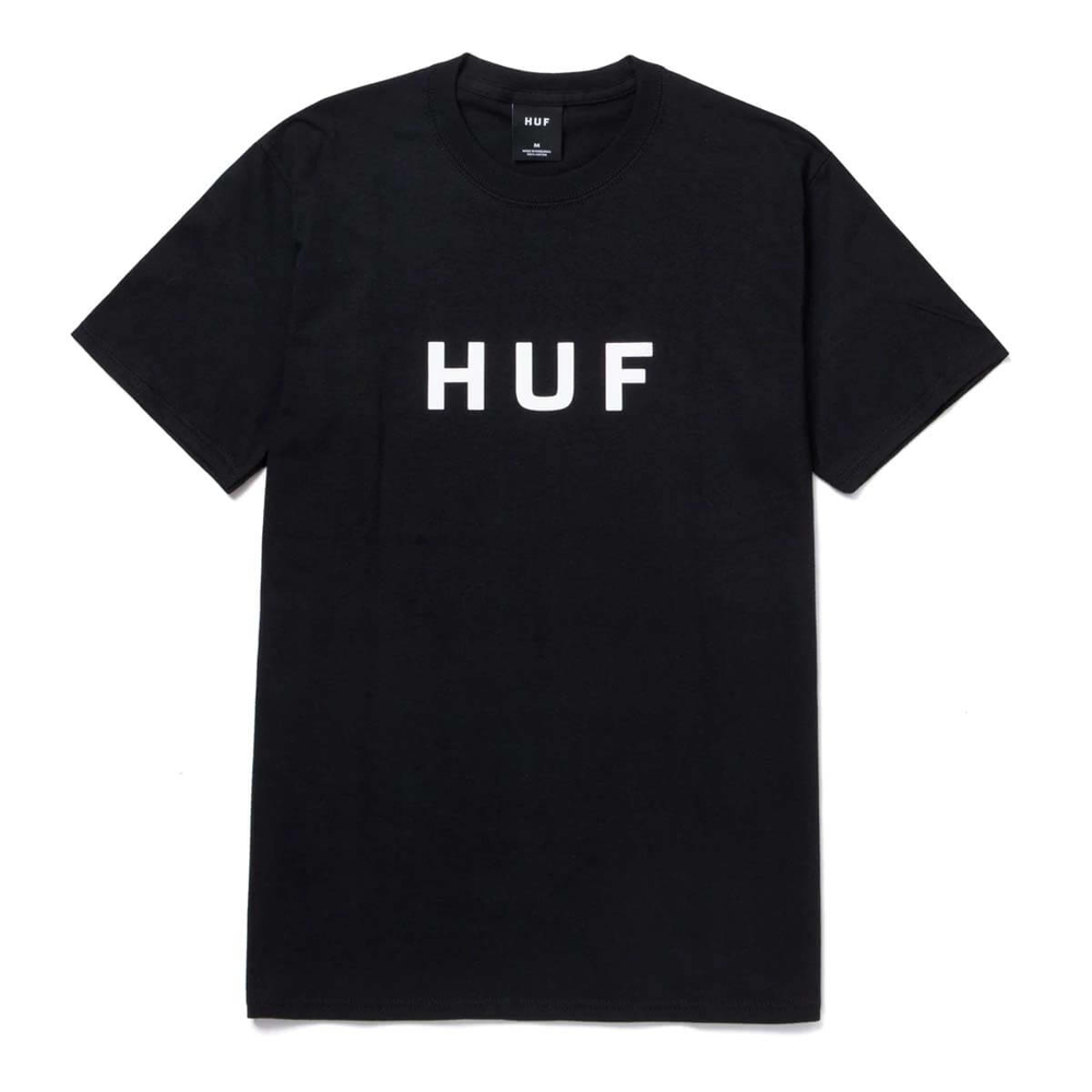 HUF ESSENTIALS OG LOGO T-SHIRT BLACK L