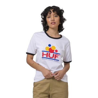 HUF FUN RINGER T-SHIRT WHITE XS