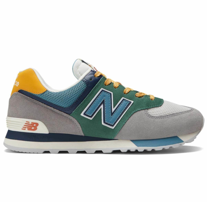 NEW BALANCE LIFESTYLE ML574 GREYLIGHT BLUE/ORANGE 44