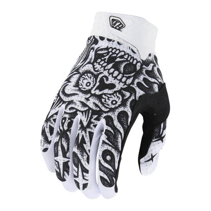 TROY LEE DESIGNS AIR GLOVE SKULL DEMON WHITE / BLACK XL