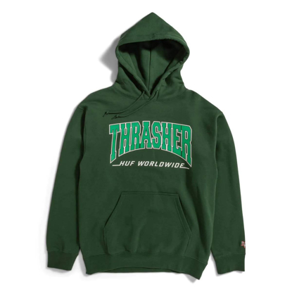 HUF BAYVIEW PULLOVER HOODIE FOREST GREEN XL