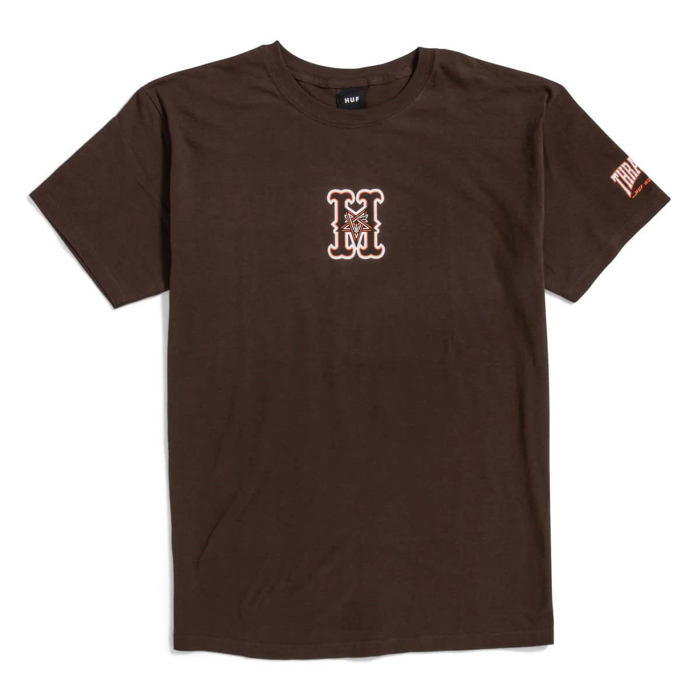 HUF SUNNYDALE T-SHIRT CHOCOLATE M