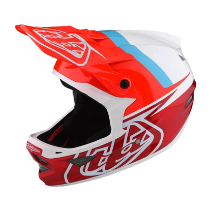 TROY LEE DESIGNS D3 FIBERLITE HELMET SLANT RED M