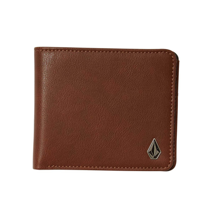 VOLCOM SLIM STONE S WALLET BROWN UNI