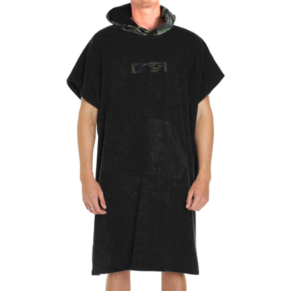 FCS TOWEL PONCHO BLACK/ARMY CAMO UNI