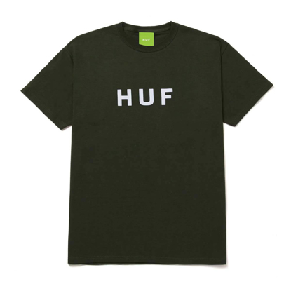 HUF ESSENTIALS OG LOGO T-SHIRT FOREST GREEN M
