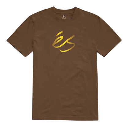 ES FOIL SCRIPT T-SHIRT BROWN XL