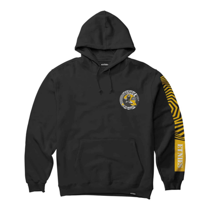 ETNIES REBEL RETRO PULLOVER HOODIE BLACK M