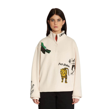 VOLCOM BOB MOLLEMA ZIP SWEATSHIRT SAND S