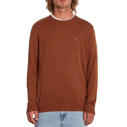 VOLCOM UPERSTAND CREW PULLOVER MOCHA S