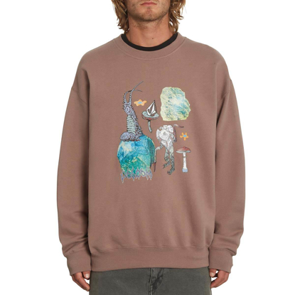 VOLCOM CHRISSIE ABBOTT X FRENCH CREW PULLOVER DOESKIN M