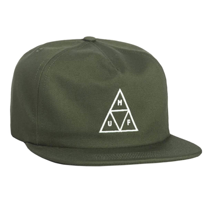 HUF ESS UNSTRUCTURED TRIPLE TRIANGLE T SNAPBACK HAT BROWN UNI