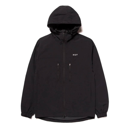 HUF ESSENTIALS ZIP STANDARD SHELL JACKET BLACK L