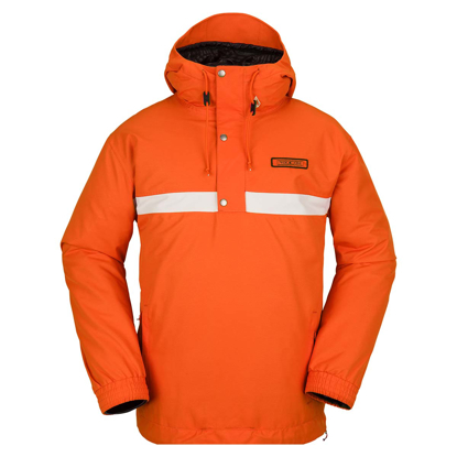 VOLCOM LONGO PULLOVER JACKET ORANGE SHOCK M