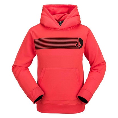 VOLCOM YOUTH RIDING PULLOVER HOODIE ORANGE SHOCK L