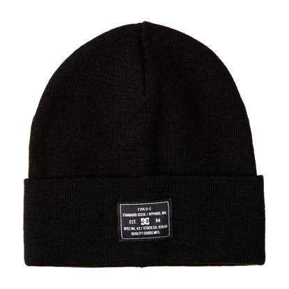 DC LABEL BEANIE KID BLACK UNI
