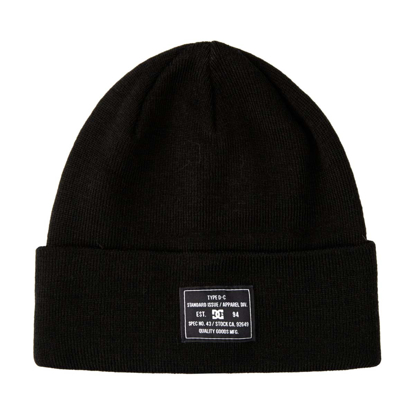 DC LABEL BEANIE BLACK UNI