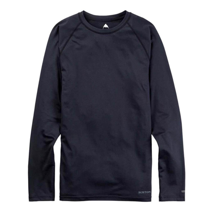 BURTON MIDWEIGHT X BASE LAYER CREW TRUE BLACK/GREY HEATHER L