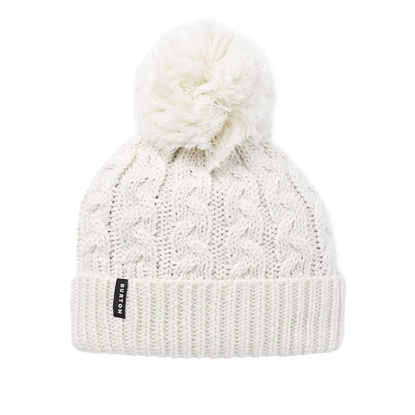 BURTON ZIPPY FLEECE-LINED BEANIE HAT STOUT WHITE UNI