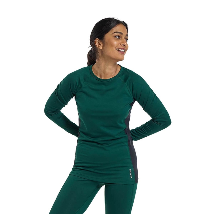 BURTON MIDWEIGHT X BASE LAYER W CREW PULLOVER BOTANICAL GARDEN S