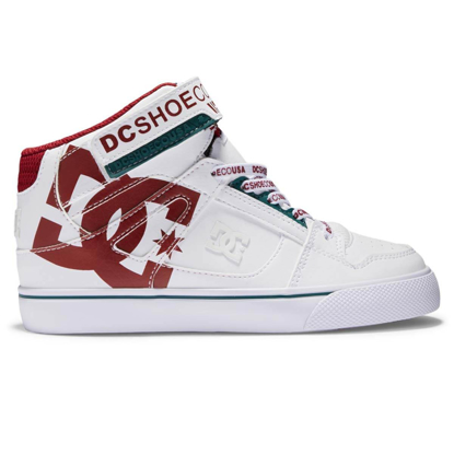 DC PURE HIGH-TOP SE KID WHITE/CHILI PEPPER 33